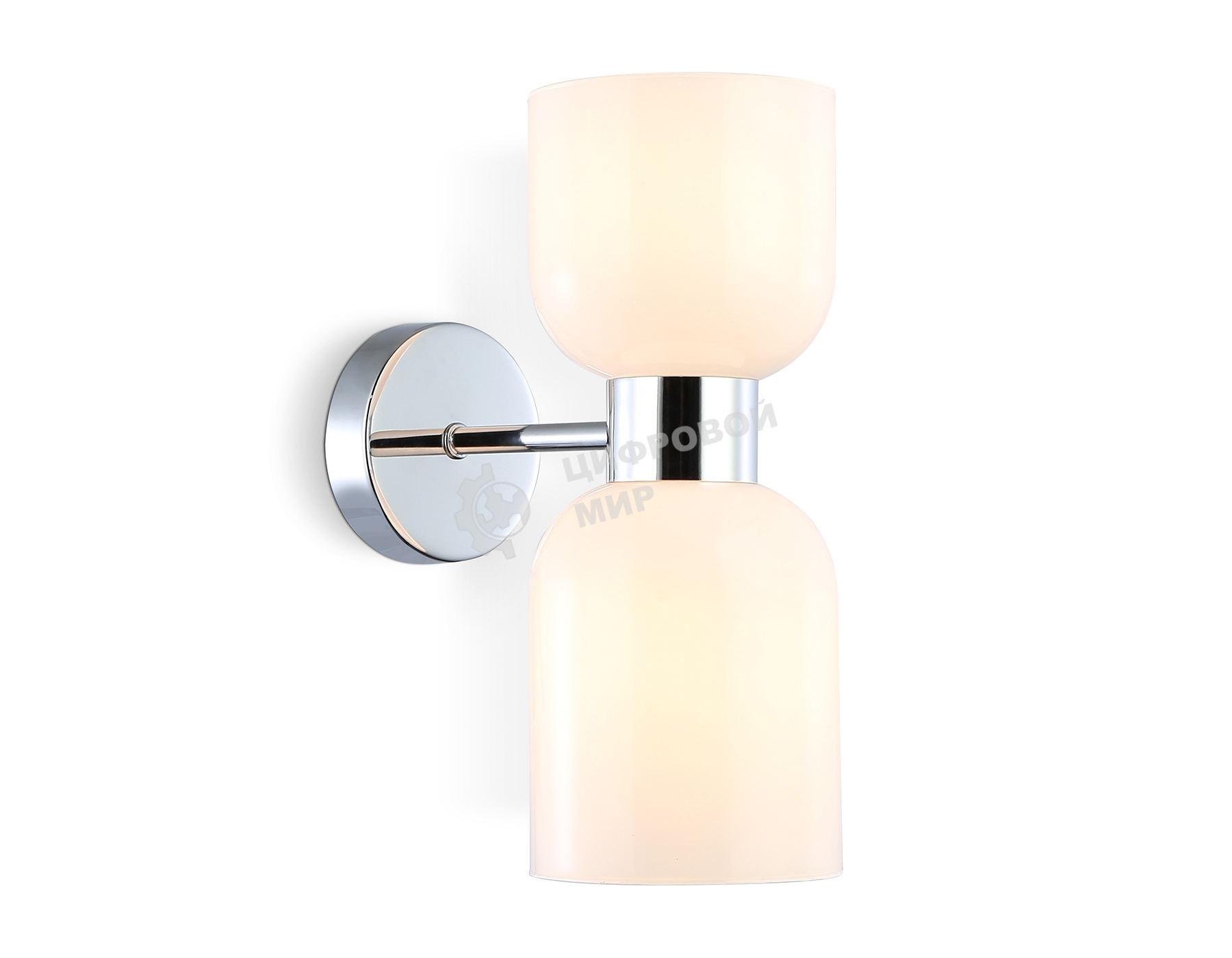 Настенный светильник Ambrella light LH56087/2 СH/FR хром/белый матовый E14*2 max 40W 215*120*300