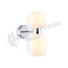 Настенный светильник Ambrella light LH56087/2 СH/FR хром/белый матовый E14*2 max 40W 215*120*300