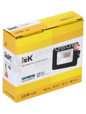 Прожектор светодиодный СДО 06-10 4000К IP65 черный IEK LPDO601-10-40-K02