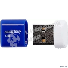 Флешка USB SmartBuy LARA Blue (SB4 GbLara-B), 4Gb, USB 2.0, R/W 15/5, синий/белый