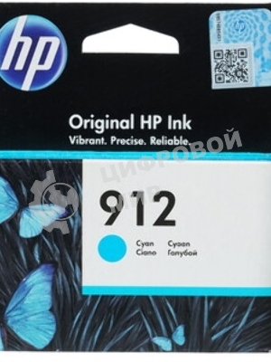 Картридж струйный HP 912 3YL77AE голубой (315стр.) для HP OfficeJet 801x/802x