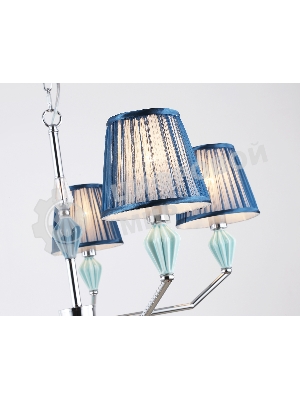 Люстра Ambrella light LH75061/5 CH/DB хром/темно синий E14/5 max 40W D690*810