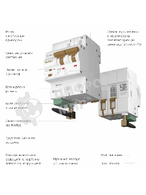 Умный автоматический выключатель Werkel 2 P  63 A  C  6 kA W1002P6301
