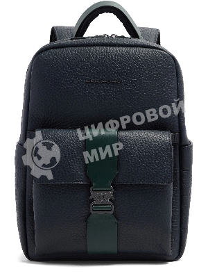 Рюкзак Piquadro Materia CA7262W151/BLUVE синий/зеленый натур.кожа