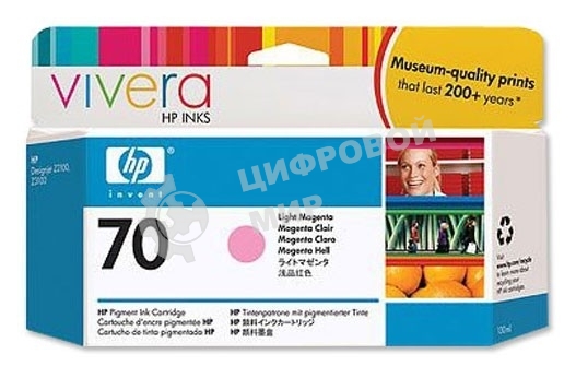 Картридж струйный HP №70 C9455A светло-пурпурный для HP DJ Z2100/Z3100 (130мл)