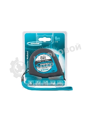 Рулетка Gross 31104 ''ergonomisch'' 8 м x 25 мм магнитный обрезиненный зацеп