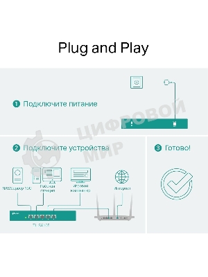Коммутатор TP-Link 5-port Desktop 10G Unmanaged Switch, 5 100/1G/2.5G/5G/10G RJ-45 ports, Fanless design