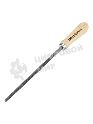 Напильник Сибртех, 200 мм, круглый, деревянная ручка