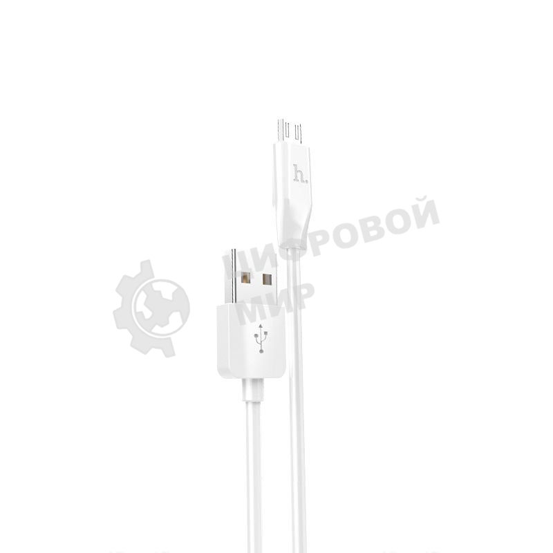 Кабель USB HOCO X1 Rapid, USB - Micro USB, 2.1А, 1м, белый