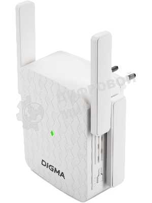 Повторитель беспроводного сигнала Digma D-WR310 (D-WR310V2) N300 Wi-Fi белый