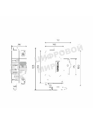 Умный автоматический выключатель Werkel 1 P  63 A  C  6 kA W1001P6301