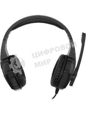 Гарнитура Oklick HS-L355G чёрный, проводная, 3.5 мм, подсветка