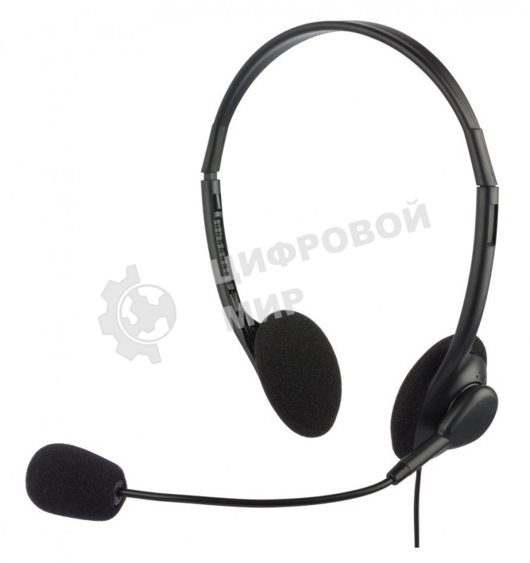 Гарнитура проводная Oklick HS-M143VB черный 1.8м накладные оголовье