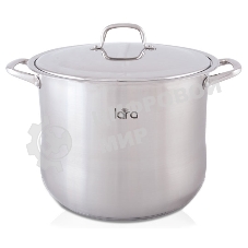 Кастрюля Lara LR02-44 15,2 л LR02-44 Кастрюля Lara (нерж) 28x23 см, 15.2 л, капсулир индукц дно, крышка из стали