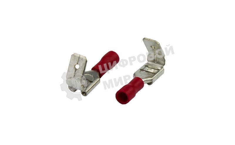 Клемма плоская Rexant изолированная гнездо 7.4 мм + штекер - 6.3 мм 0.5-1.5 мм² (РПи-О 1.5-(6.3)/РПИо 1.5-7.5)