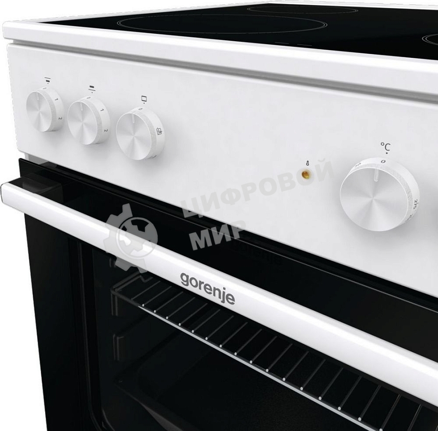 Плита электрическая Gorenje GEC6A11WG белый, конфорок 4 шт, духовка 65 л, 60 см x 85 см x 60 см