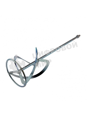 Насадка для миксера Сибртех, для легких растворов,160 х 590 мм, оцинкованная,хвостовик резьба М14