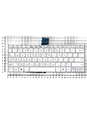 Клавиатура для ноутбука Asus F200CA F200LA F200MA X200 белая, без рамки, плоский Enter