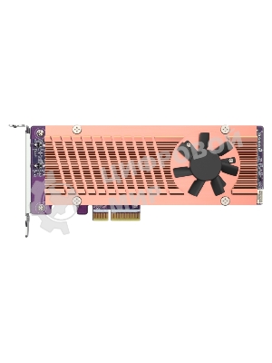 Плата расширения QNAP QM2-2P-344A 2 x M.2 22110 or 2280 PCIe (Gen3 x4) NVMe SSD slots, Low-profile flat and Full-height brackets included.