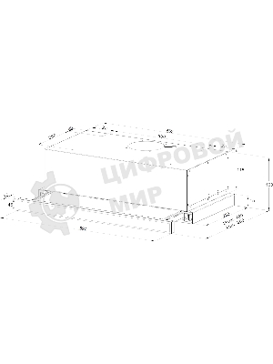 Вытяжка встраиваемая Monsher Laura 60 Acier, 60 см, 550 куб. м/ч, 47 дБ