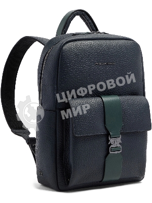 Рюкзак Piquadro Materia CA7262W151/BLUVE синий/зеленый натур.кожа