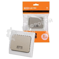 Выключатель ТДМ SQ1803-0105  1-кл. с подсветкой скрытой установки IP54 10А ''Вуокса''