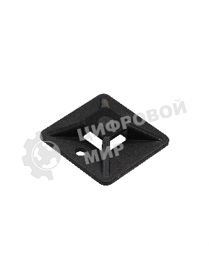 Самоклеющаяся площадка для крепления стяжек ExeGate EX293142RUS STM2020B-100 (20х20 мм, halogen free, -40°C - +85°C, черная, 100 шт)