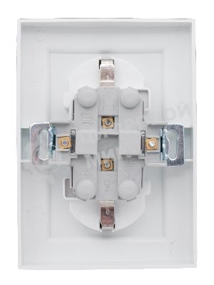 Розетка 2-ая, с/з,со шторками, 16А, СП Basic Минск белый