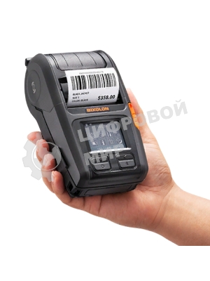 Принтер этикеток мобильный Bixolon XM7-20WDaK, 203 dpi, 152 мм/сек, RS232 (COM, Serial), USB, Wi-Fi, черный