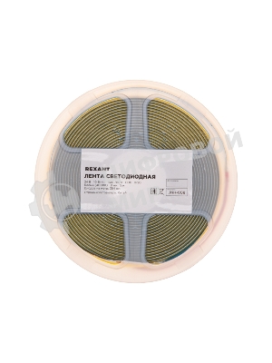 Лента светодиодная Rexant 24В, COB 10Вт/м, 384 LED/м, 4000K, 8мм, 5м, IP20
