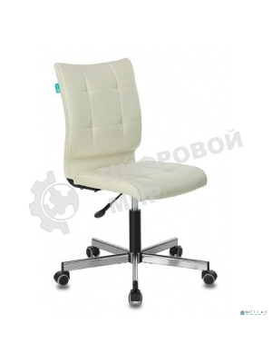 Кресло Бюрократ CH-330M/BEIGE бежевый, экокожа, 120 кг, механизм качания, без подлокотников