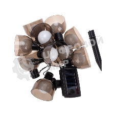 Гирлянда садовая Rexant Эбби, 335 см, 3000К, встроенный аккумулятор, солнечная панель, коллекция Лондон