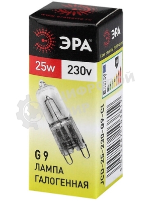 Лампа галогенная ЭРА G9-JCD-25-230V-Cl(100/1000/30000)