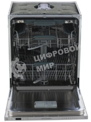 Встраиваемая посудомоечная машина Kuppersberg GHL 6030, High-Tech, 60 см, 16 комплектов, 8 программ, 3 корзины, лифт-механизм, конденсационная сушка, луч на полу, полная защита от протечек, индикатор отсутствия соли и ополаскивателя, отображение времени мытья, сенсорное управление, самодиагностика неисправностей, защита от детей, уровень шума 42 дб, энергоэффективность А