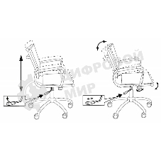 Кресло руководителя Бюрократ CH-993-Low/blue синий, низкая спинка, искусственная кожа, крестовина хромированная