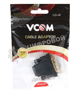Переходник VCOM HDMI 19F to DVI-D 25M позолоченные контакты VAD7818