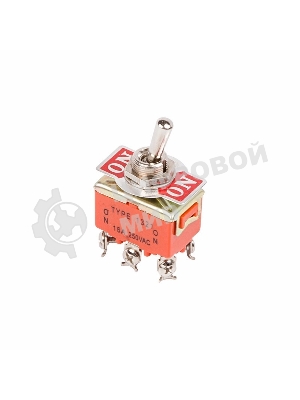 Тумблер Rexant 250V 15А (6c) ON-ON двухполюсный (KN-202) (в упак. 1шт.)