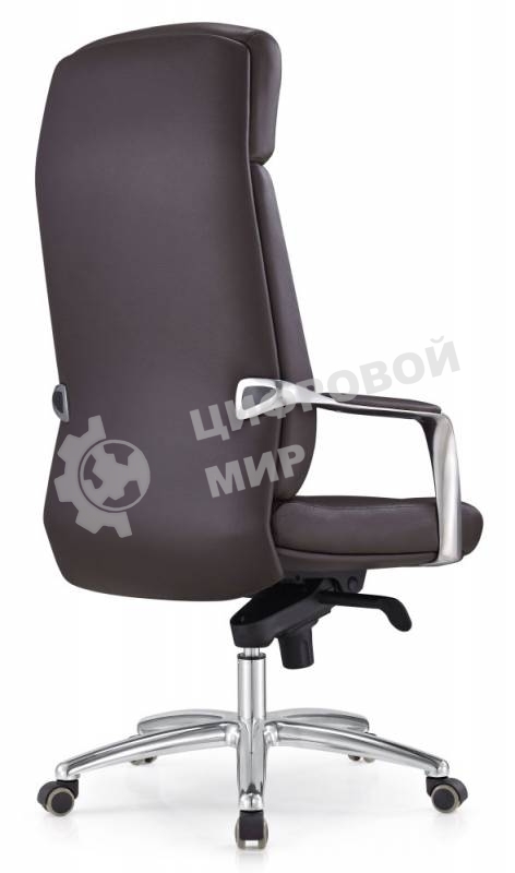 Кресло руководителя Бюрократ DAO/BROWN коричневый, кожа, крестовина алюминий
