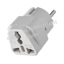 Сетевой переходник GoPower универсальный 1р.С/З белый (1/10/800)