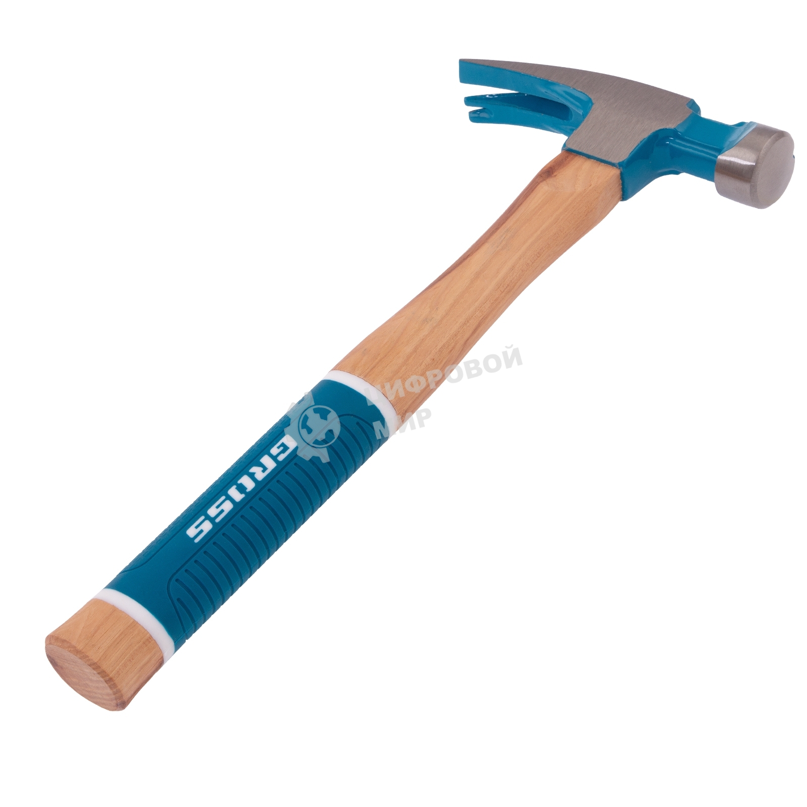Молоток-гвоздодер Gross AMERICAN HICKORY 560 г, угол 75, магнит, обрезиненная рукоятка