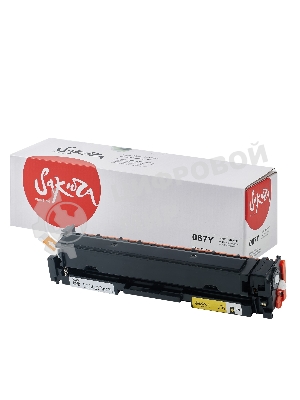 Картридж лазерный Sakura 067Y (5099C002) для Canon i-SENSYS LBP631/LBP633/MF651/MF655/MF657, желтый, 1300к. (чип без счетчика копий)