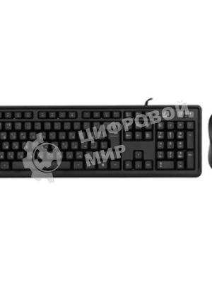 Комплект клавиатура+мышь Oklick S605 проводной, USB, 2400 DPI, чёрный