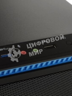 Компьютерный корпус Deepcool TESSERACT BF (DP-CCATX-TSRBFBK), без БП, черно-синий, ATX, видеокарта до 310мм, высота кулера для процессора до 165мм, 7 слотов расширения, 2 отсека 5.25