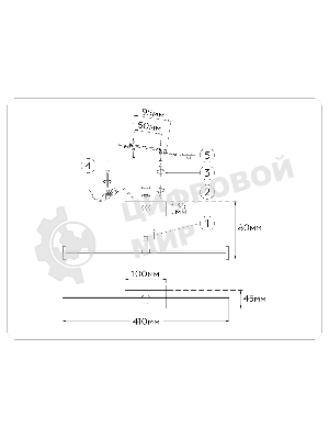 Настенный светодиодный светильник Ambrella light FL6113 CF кофе 9W 3000K-6400K 410*45*080
