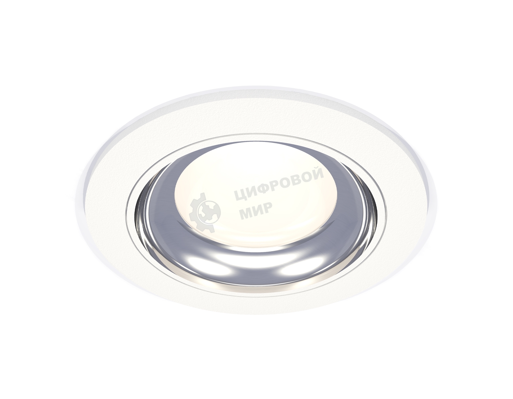 Комплект встраиваемого светильника Ambrella light XC7621061 SWH/PSL белый песок/серебро полированное MR16 GU5.3 (C7621, N7022)