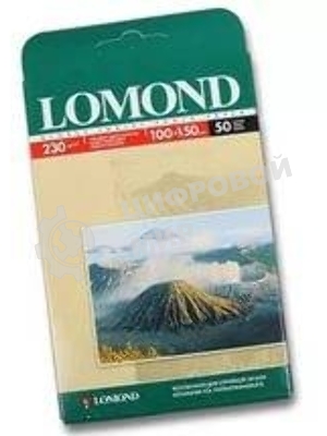 Фотобумага Lomond 0102035 10x15/230г/м2/50л./белый глянцевое для струйной печати
