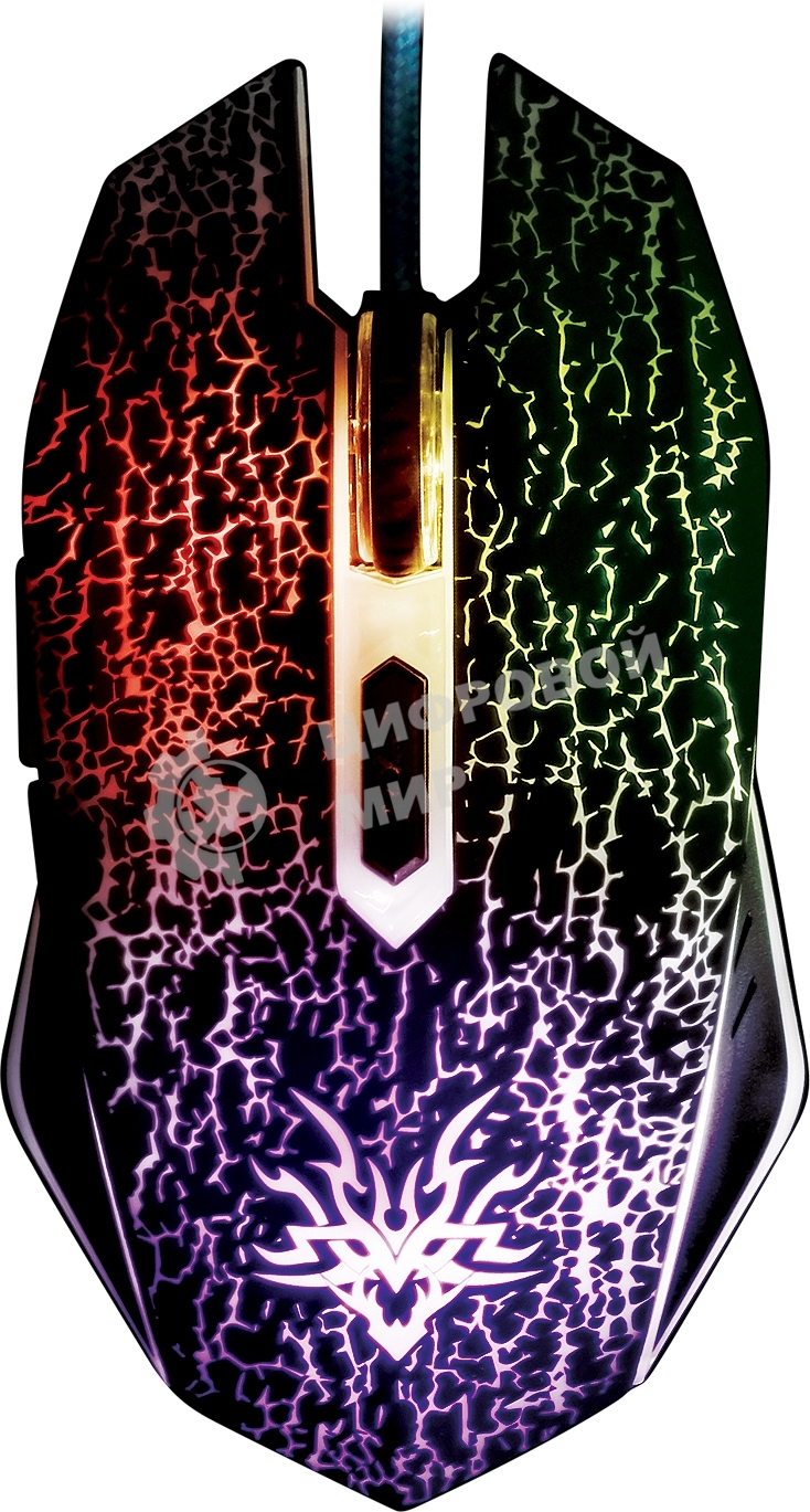 Мышь проводная Qumo BlackOut M03 черный, 3200 dpi, USB, кнопки - 6