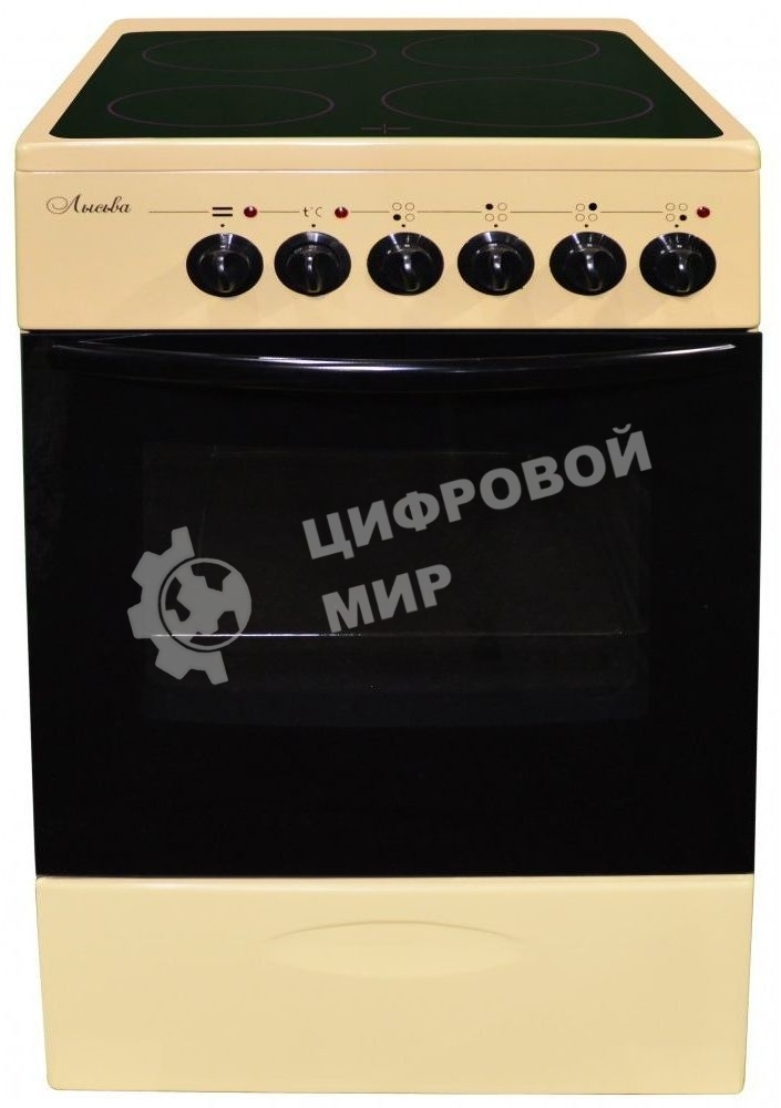 Плита электрическая Лысьва EF4002MK00 кремовый стеклокерамика (без крышки)