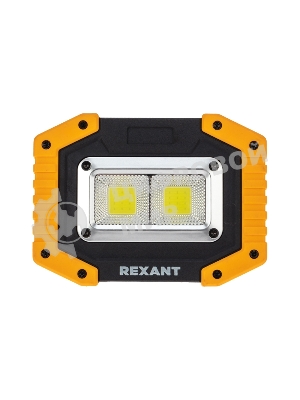 Прожектор заряжаемый NEW AGE 18650х2 с мощным светом Rexant 50%, 100%, Powerbank, противоударный корпус, кабель USB