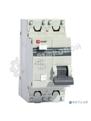 Выключатель автоматический дифференциального тока 1п+N 2мод. C 40А 30мА тип AC 4.5кА АД-32 PROxima EKF DA32-40-30-pro